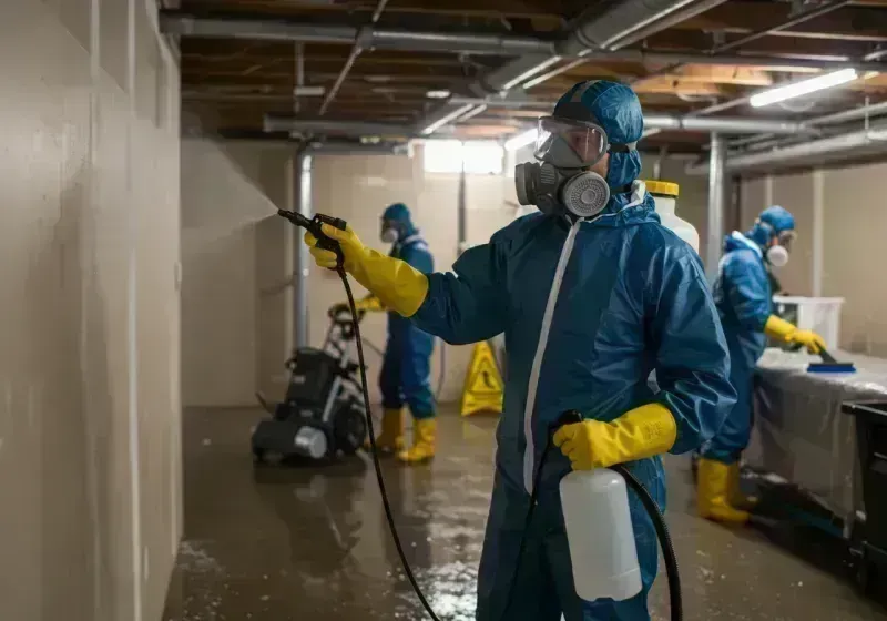 Basement Sanitization and Antimicrobial Treatment process in Matheny, CA