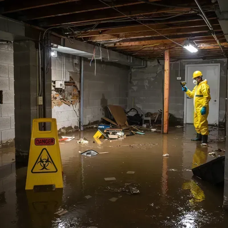 Flooded Basement Electrical Hazard in Matheny, CA Property